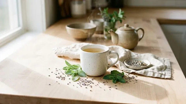 Infusión de menta y lavanda